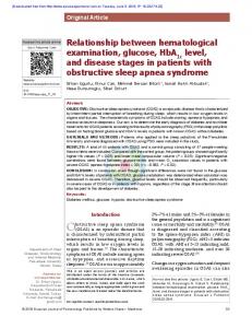 Relationship between hematological examination