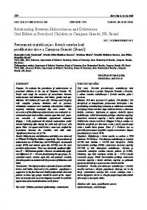 Relationship Between Malocclusion and