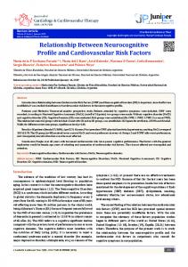 Relationship Between Neurocognitive Profile and Cardiovascular Risk Factors