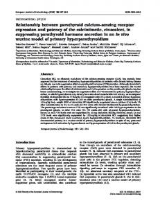 Relationship between parathyroid calcium-sensing receptor ...