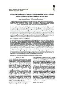 Relationship between phytoplankton and bacterioplankton ... - SciELO