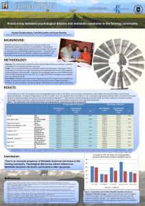 Relationship between psychological distress and metabolic syndrome ...