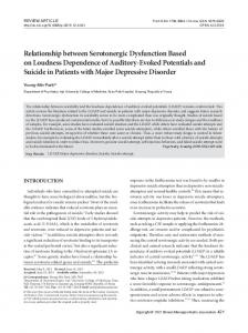 Relationship between Serotonergic Dysfunction Based on Loudness