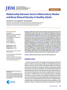 Relationship between Serum Inflammatory Marker ... - Semantic Scholar