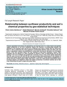 Relationship between sunflower productivity and ... - Academic Journals