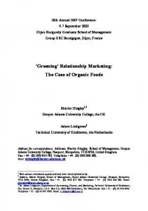 Relationship Marketing in