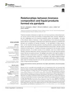 Relationships between biomass composition and ... - Semantic Scholar