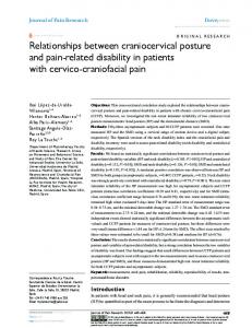 Relationships between craniocervical posture and ... - Semantic Scholar