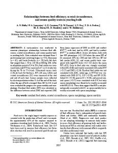 Relationships between feed efficiency, scrotal circumference, and ...