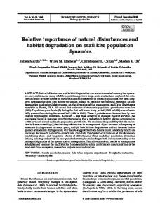 Relative importance of natural disturbances and ... - Inter Research