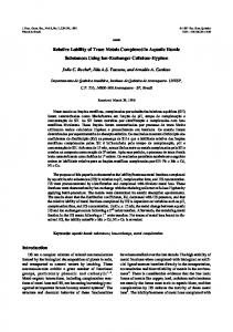 Relative Lability of Trace Metals Complexed in