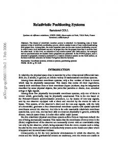 Relativistic Positioning Systems