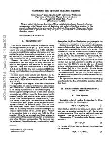 Relativistic spin operator and Dirac equation