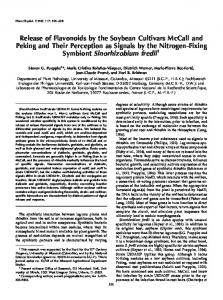 Release of Flavonoids by the Soybean Cultivars ... - Plant Physiology