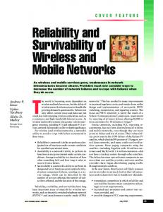 Reliability and survivability of wireless and mobile networks - Computer