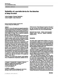 Reliability of a portable device for the detection of ...