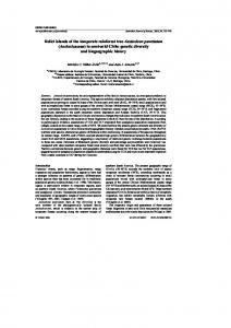 Relict islands of the temperate rainforest tree Aextoxicon punctatum ...