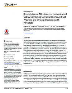 Remediation of Nitrobenzene Contaminated Soil by ... - CiteSeerX