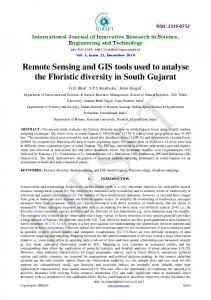 Remote Sensing and GIS tools used to analyse the Floristic diversity in