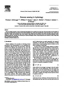 Remote sensing in hydrology