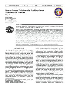 Remote Sensing Techniques for Studying Coastal Ecosystems: An