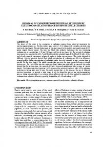 removal of cadmium from industrial effluents by ...