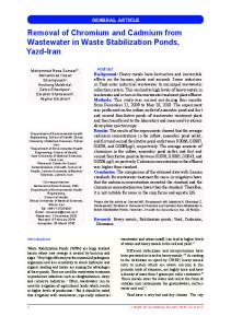 Removal of Chromium and Cadmium from ...