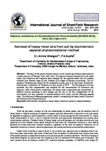 Removal of heavy metal ions from soil by electrokinetic assisted