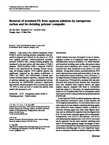 Removal of uranium(VI) from aqueous solutions by nanoporous ...