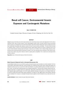 Renal cell Cancer, Environmental Arsenic Exposure and Carcinogenic ...