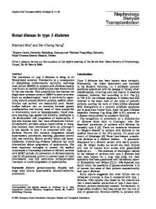 Renal disease in type 2 diabetes