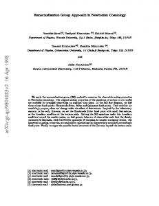 Renormalization Group Approach in Newtonian Cosmology