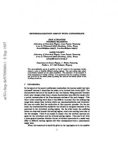 Renormalization Group with Condensate