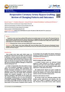 Reoperative Coronary Artery Bypass Grafting - Juniper Publishers