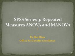 Repeated measures ANOVA and MANOVA