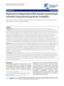 Replication independent DNA double-strand break ... - ScienceOpen