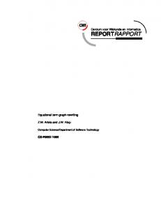 reportrapport - CWI Amsterdam