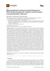 Representational Learning for Fault Diagnosis of Wind Turbine ... - MDPI