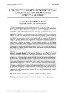 REPRODUCTIVE BARRIERS BETWEEN THE 2N