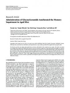 Research Article Administration of Glucosylceramide ... - ScienceOpen