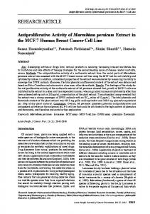 RESEARCH ARTICLE Antiproliferative Activity of Marrubium persicum ...