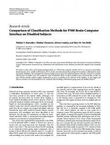 Research Article Comparison of Classification ... - BioMedSearch