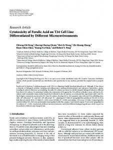 Research Article Cytotoxicity of Ferulic Acid on T24 ... - BioMedSearch