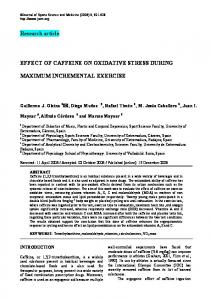 Research article EFFECT OF CAFFEINE ON OXIDATIVE STRESS ...