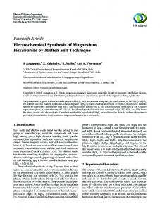 Research Article Electrochemical Synthesis of