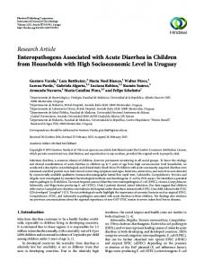 Research Article Enteropathogens Associated with ... - Innocua.net