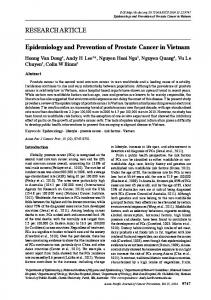 RESEARCH ARTICLE Epidemiology and Prevention of Prostate ...