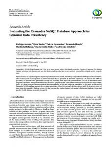 Research Article Evaluating the Cassandra NoSQL ...