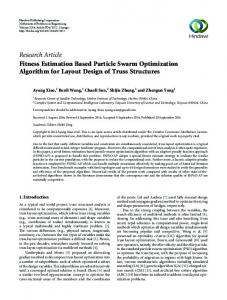 Research Article Fitness Estimation Based Particle