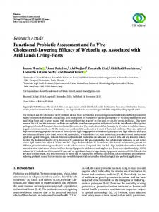 Research Article Functional Probiotic Assessment